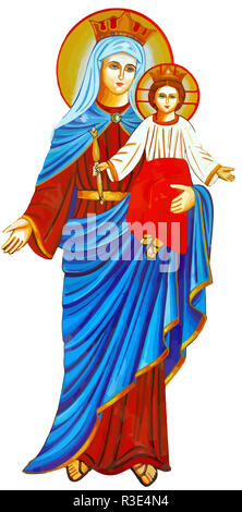 Maria von Nazareth orthodoxe Kirche Baby Jesus theotokos Abbildung Stockfoto