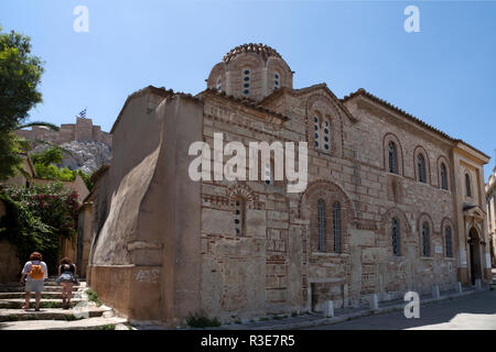 Die heilige Kirche des Hl. Nikolaus ravkava (11. Jh.) Plaka Athen Griechenland Stockfoto