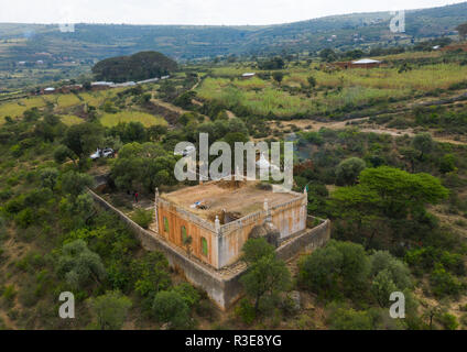 Luftaufnahme von einer Moschee in dem Land, in der Region Harari, Harar, Äthiopien Stockfoto