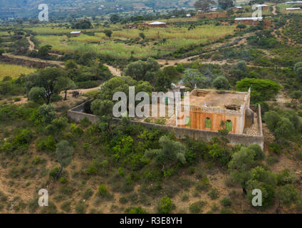 Luftaufnahme von einer Moschee in dem Land, in der Region Harari, Harar, Äthiopien Stockfoto