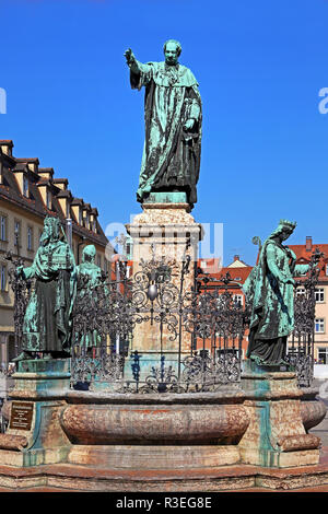 Der Maximilianbrunnen in Bamberg Stockfoto