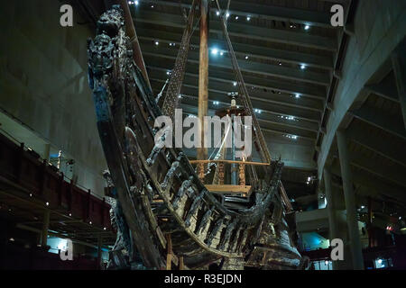 Stockholm, Swden - novemer 6, 2018. Besuch der Vasa Schiff Vasa Museum. Stockfoto