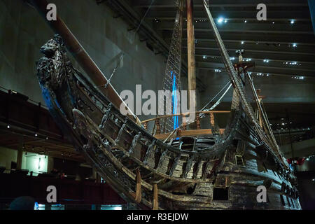 Stockholm, Swden - novemer 6, 2018. Besuch der Vasa Schiff Vasa Museum. Stockfoto