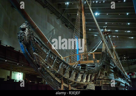 Stockholm, Swden - novemer 6, 2018. Besuch der Vasa Schiff Vasa Museum. Stockfoto