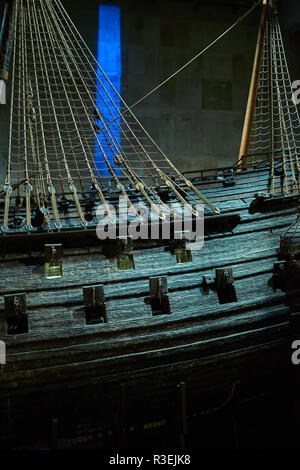 Stockholm, Swden - novemer 6, 2018. Besuch der Vasa Schiff Vasa Museum. Stockfoto