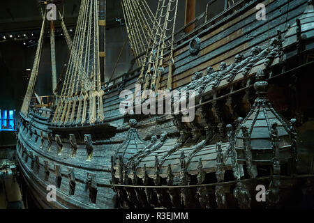 Stockholm, Swden - novemer 6, 2018. Besuch der Vasa Schiff Vasa Museum. Stockfoto