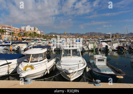 Puerto de Mazarron Murcia, Spanien mit Boote und Yachten in der Marina Stockfoto