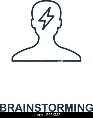 Brainstorming Symbol. Umrisse Stil schlankes Design aus Business icons Collection. Pixel Perfect einfache Piktogramm brainstorming Symbol für UX und UI. Stock Vektor