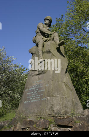 Dieses Grand war Memorial ist, um all das nicht dedizierte Unteroffizieren der Highland Leichte Infanterie, die kämpften und starben, in der Südafrikanischen Krieg im Jahr 1899. Das Denkmal ist in der Kelvingrove Park in Glasgow, Schottland. Stockfoto