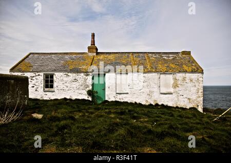 Der Leuchtturmwärter Cottage, South Stack, heilige Insel Anglesey, North Wales, UK Stockfoto