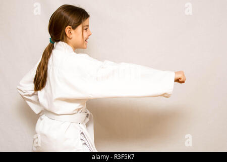 Karate girl Stockfoto