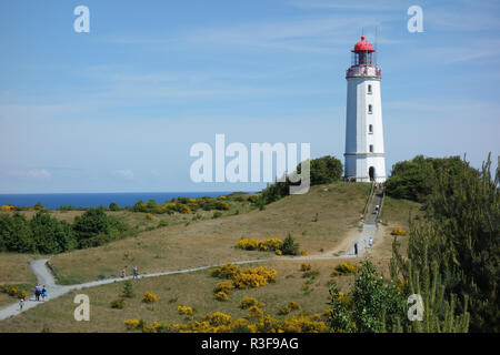 HIDDENSEE, Deutschland - Juni 9, 2016: Dornbusch Leuchtturm auf Hiddensee in Deutschland Stockfoto