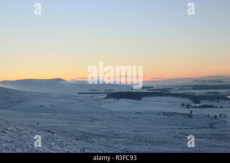 Die pentlands, Schottland, im Winter. Von Black Hill. Stockfoto