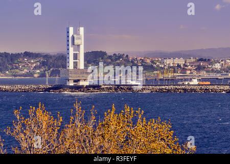 Maritime Kapitänsbinde von A Coruña, Koordination Zentrum für Maritime Rescue, Galizien, Spanien, Europa Stockfoto