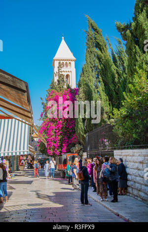 A Straßenszene in Jerusalem. Stockfoto