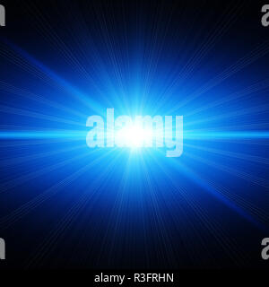 Blaue Energie Licht im Raum Stockfoto
