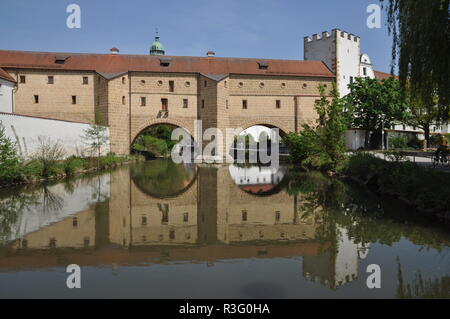 Stadtbrille in Amberg Stockfoto