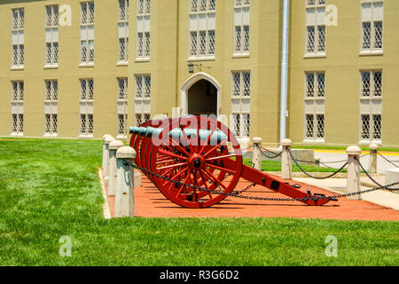 Cadet Batterie, Paradeplatz, Virginia Military Institute, Lexington, Virginia Stockfoto