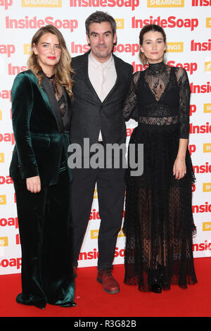 Die Innenseite Soap Awards 2018 - Ankunft mit: Emma Atkins, Jeff Hordley, Charley Webb, Wo: London, Vereinigtes Königreich, wenn: 22 Okt 2018 Credit: Lia Toby/WENN.com Stockfoto