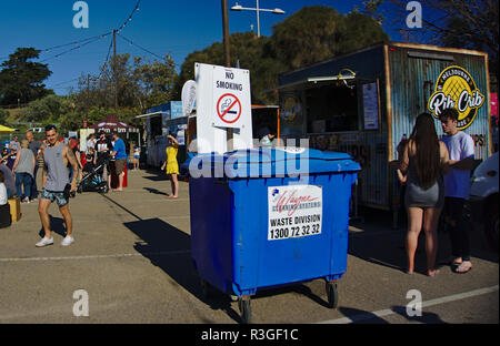 Frankston, VIC/Australien - 13.Oktober 2018: No smoking sign in Essen lkw-Festival Stockfoto