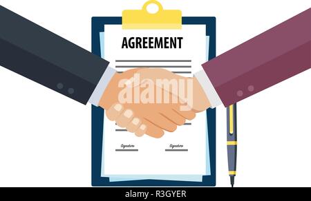 Geschäftsmann handshake nach Vertragsabschluß Stock Vektor