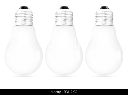 GlÃ¼chbirne Lampe auf weißem Hintergrund Stockfoto