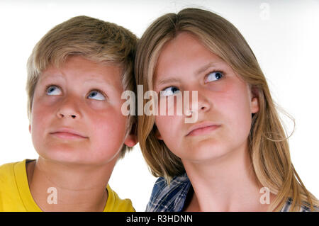jungen und Mädchen Stockfoto