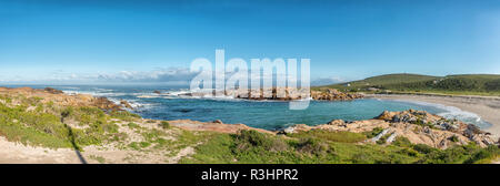 Einen Panoramablick auf Tietiesbaai am Cape Columbine nahe Paternoster im westlichen Kap Stockfoto