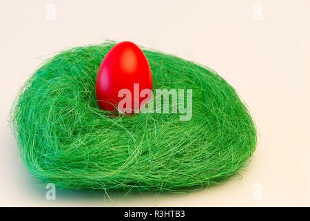 rote Ostereier Stockfoto