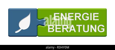 Puzzle Button: Energy Consulting Stockfoto