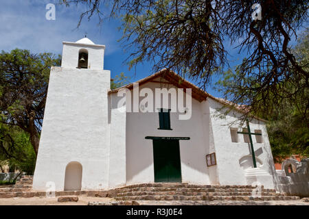 Alte Kirche in Purmamarca, Argentinien Stockfoto