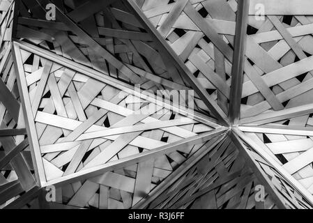 Moderne Architektur schwarz und weiß Stahl, architektonische Gestaltung, Architektur Hintergrund Konzept. Stockfoto