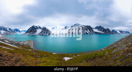 Magdalena Fjord, Panorama, Spitsberg Insel, Svalbard, Norwegen Stockfoto