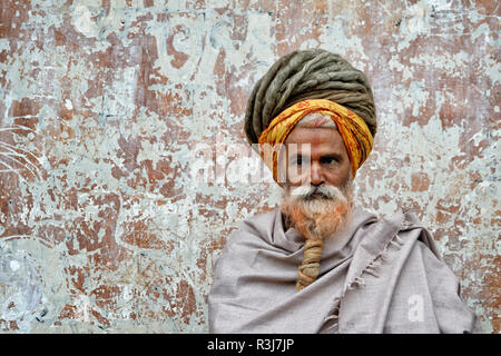 Hindu Sadhu, Heiliger Mann, Pashupatinath Tempel, Kathmandu, Nepal Stockfoto