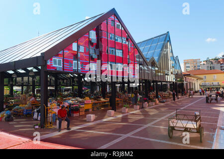 Neue Bazar, Marktstände, Tirana, Albanien Stockfoto