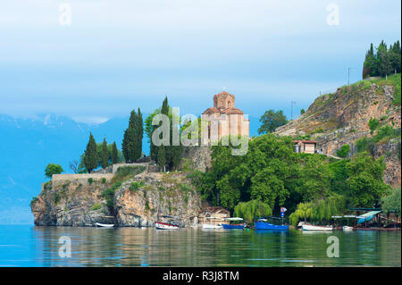 Der hl. Johannes Theologian-Kaneo Kirche, Ohrid See, Mazedonien Stockfoto