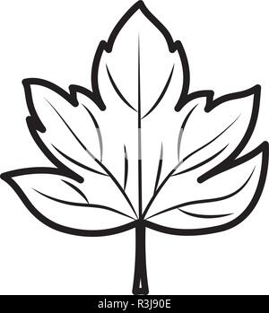 Trockene Blätter Symbol auf weißem Hintergrund, Vector Illustration Stock Vektor