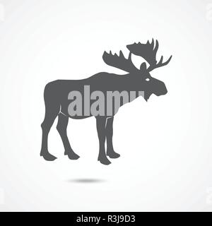 Elk Flachbild-Symbol Stock Vektor