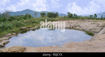 Tolle Landschaft Blick von der Spitze des Berges Stockfoto