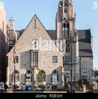 MADISON, WISCONSIN - Mai 07, 2018: Blick auf die Pres Haus, eine Kirche unter Studenten und Young Professionals. Stockfoto