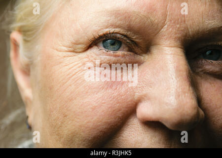 Menschliche Auge, Makro schießen. Selektive konzentrieren. Stockfoto