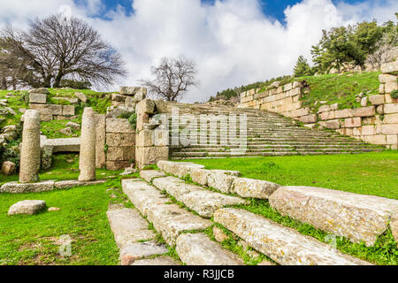 Ortaköy, Provinz Muğla, Türkei, 23. Februar 2013: Labranda archäologische Stätte, dem Tempel des Zeus Labraundeus. Stockfoto