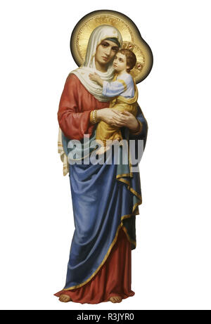 Heilige Maria von Nazareth orthodoxe Kirche Baby Jesus theotokos Abbildung Stockfoto