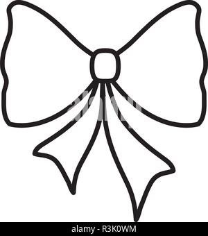 Zierschleife Symbol auf weißem Hintergrund, Vector Illustration Stock Vektor