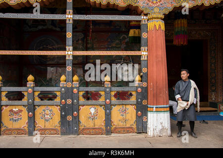 Bhutan, Paro, Rinpung Dzong. Großen 15. Jahrhundert buddhistisches Kloster und Festung. Vorschlagsliste für die UNESCO-Aufnahme. Stockfoto