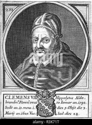 Papst Clemens III. (1130-1191) Paulino Scolari geboren Stockfoto