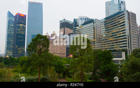 Hochhäuser in der Innenstadt von Guangzhou, Provinz Guangdong, China Stockfoto
