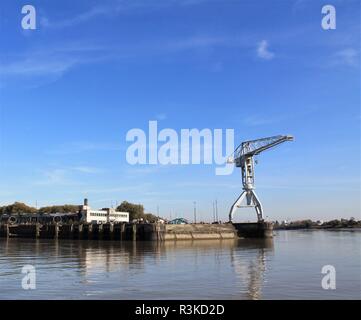 Titan Kran auf die Docks von Nantes, Loire Atlantique, Pays de la Loire, Frankreich Stockfoto
