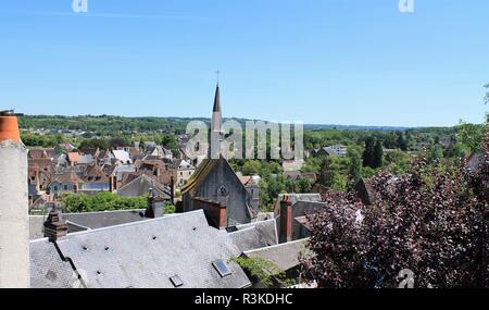 Saint Benoit Kirche in der historischen Stadt Argenton sur Creuse, Region Berry-Indre, Frankreich Stockfoto