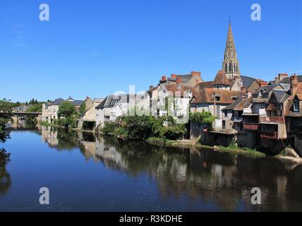 Historische Stadt Argenton sur Creuse Genannt das Venedig von Berry, Region Berry-Indre, Frankreich Stockfoto